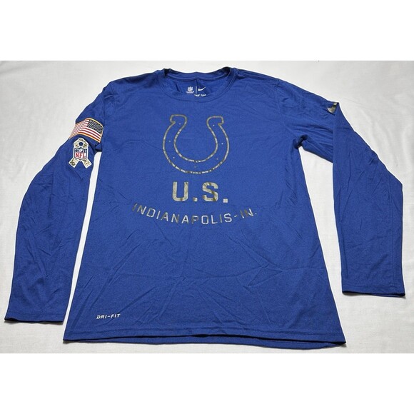 Indianapolis Colts Nike NFL Salute To Service Shirt Long Sleeve Men’s S 938490 - Picture 1 of 12